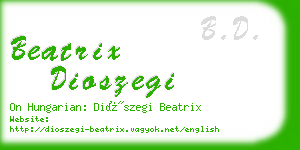 beatrix dioszegi business card